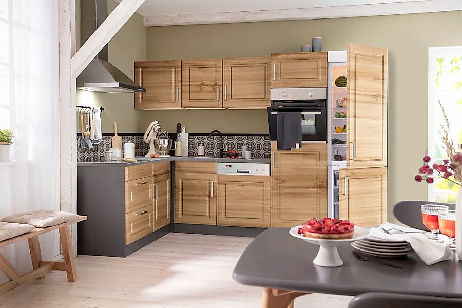 KOCHSTATION Winkelküche "KS-Stockholm – Küche mit hochwertiger und detailre günstig online kaufen