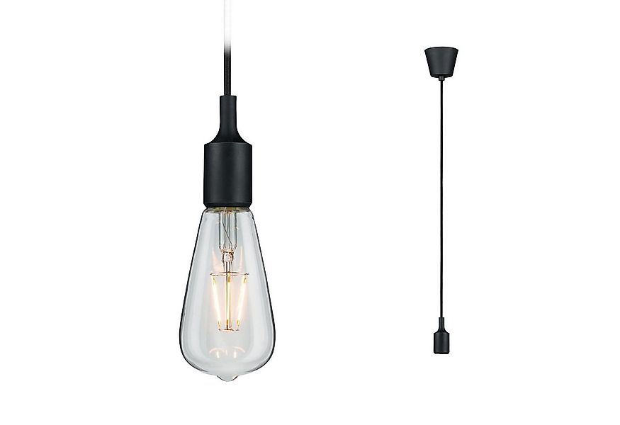 Paulmann Pendelleuchte Ketil IP44 max. 1x20W schwarz 230V Silikon/Kunststof günstig online kaufen