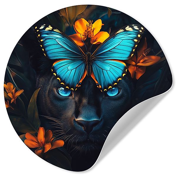 MuchoWow Wandsticker Panther - Schmetterling - günstig online kaufen