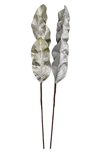 Kunstpflanze Zweig Rosenblatt künstlich 76x20cm silber günstig online kaufen