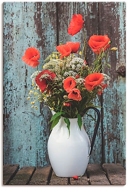 Artland Wandbild »Krug mit Mohnblumen« Blumen 1 Stk. tlg. als Alubild, Outd günstig online kaufen