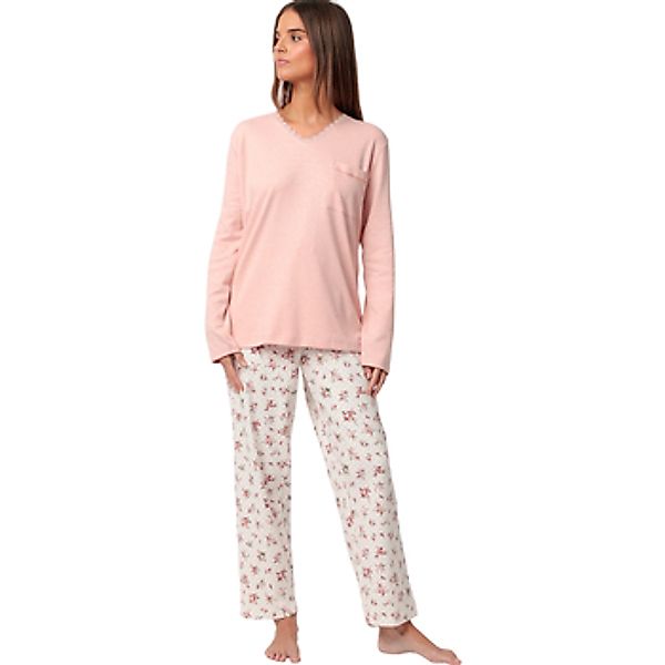 Admas  Kleider & Outfits Pyjama Hose Top Langarm Dots And Flowers günstig online kaufen