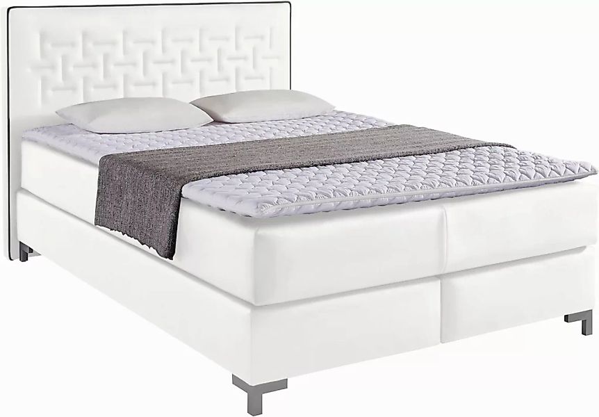 INOSIGN Boxspringbett "Coos", mit besonderer Steppung im Kopfteil, 3 Matrat günstig online kaufen