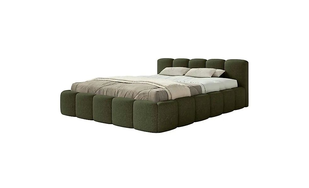 Selsey Polsterbett in Chenille Cloudy Low ¦ grün ¦ Maße (cm): B: 220 H: 72 günstig online kaufen