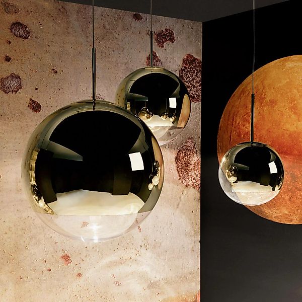 Tom Dixon Mirror Ball LED-Hängelampe Ø 40 cm gold günstig online kaufen