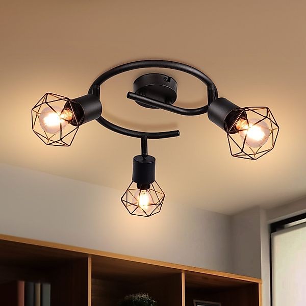 Tukrool Deckenstrahler Deckenleuchte Schwarz 1-4 Flammig günstig online kaufen