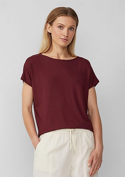 s.Oliver Shirttop Fließendes Jersey-Shirt mit überschnittenen günstig online kaufen