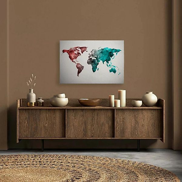 A.S. Création Leinwandbild "World Graphic", Kunst-Weltkarte-Kinder, (1 St.) günstig online kaufen