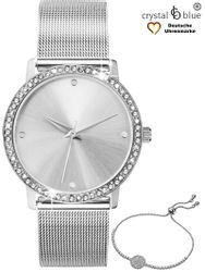 crystal blue Quarzuhr Damenuhr silber 62 günstig online kaufen