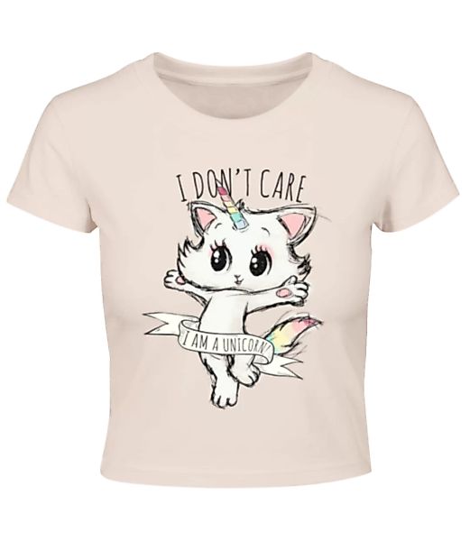 I Dont Care Unicorn · Crop T-Shirt günstig online kaufen