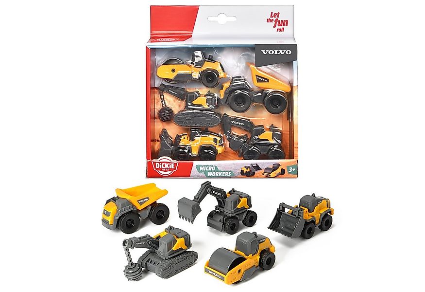Simba Dickie Spielzeug-Baumaschine DICKIE TOYS Micro Workers Volvo 5-teilig günstig online kaufen