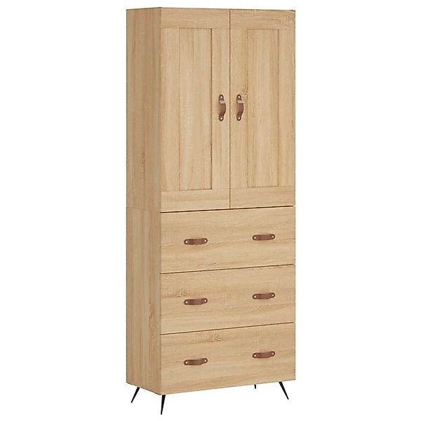 vidaXL Highboard Sonoma-Eiche 69,5x34x180 cm Holzwerkstoff 3199724 günstig online kaufen