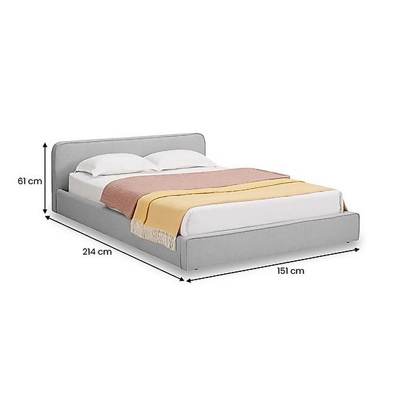 IDIMEX Polsterbett MARINI, Bett 140x200 cm mit Lattenrost Doppelbett mit Ko günstig online kaufen