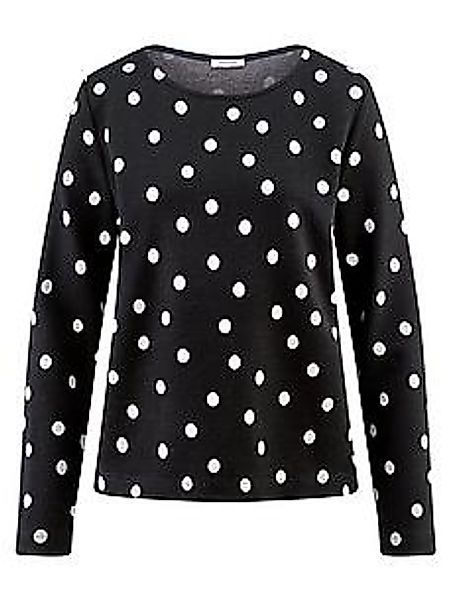 Strickshirt Rundhals-Ausschnitt Efixelle schwarz günstig online kaufen