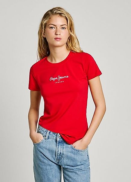 Pepe Jeans T-Shirt NEW VIRGINIA mit Logo-Print günstig online kaufen