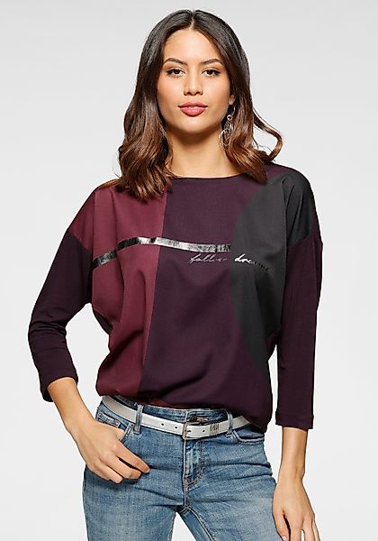 Laura Scott Hemdbluse, im Materialmix mit Folienprint - NEUE FARBEN günstig online kaufen