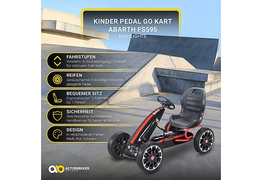 Actionbikes Motors Go-Kart Kinder Pedal Go Kart Abarth FS595 - Handbremse - günstig online kaufen