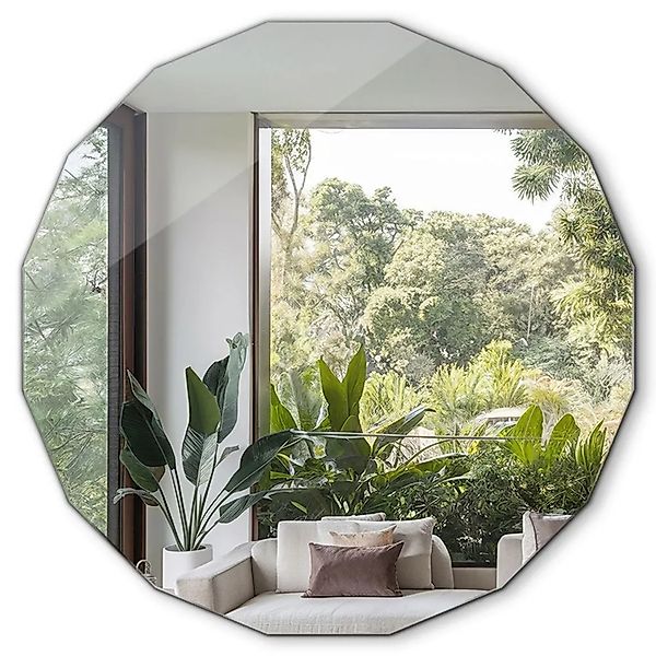 Tulup Wandspiegel Symmetrischer Spiegel 60x60 cm Eleganter Geometrischer Sp günstig online kaufen