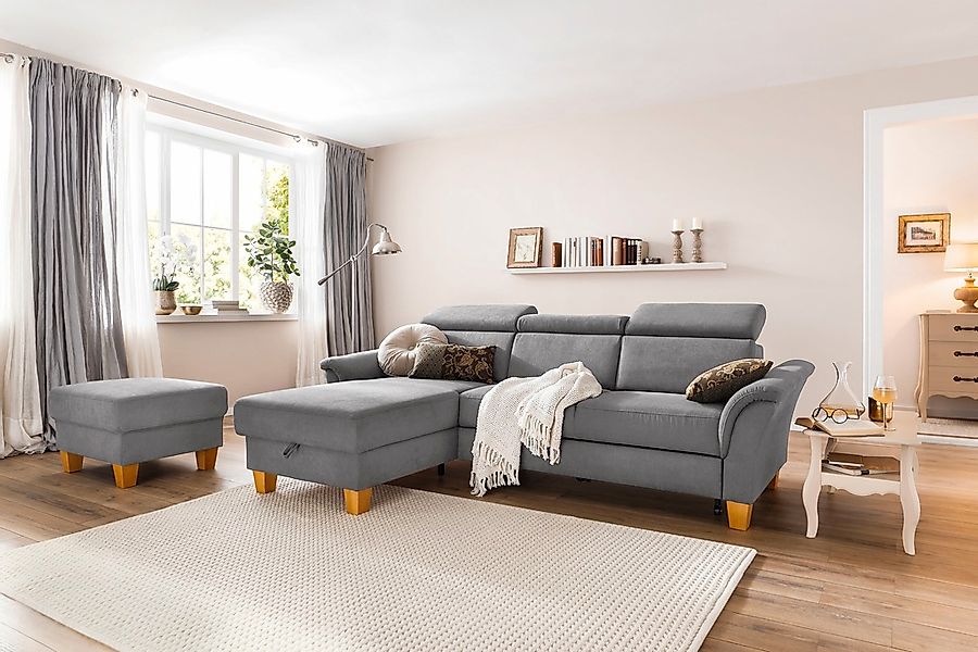 Home affaire Ecksofa "Conville L-Form" Federkern, wahlweise mit Bettfunktio günstig online kaufen