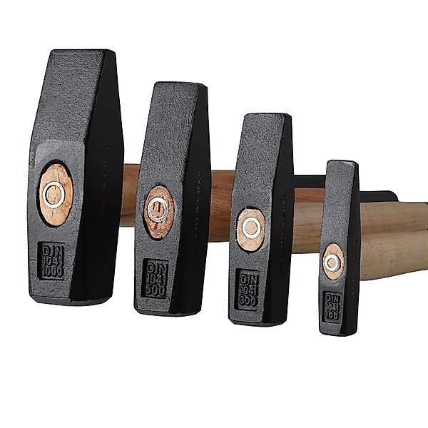 STAHLWERK Schlosserhammer im Set 100 g 300 g 500 g 1000 g, Stahl, Hickory-H günstig online kaufen