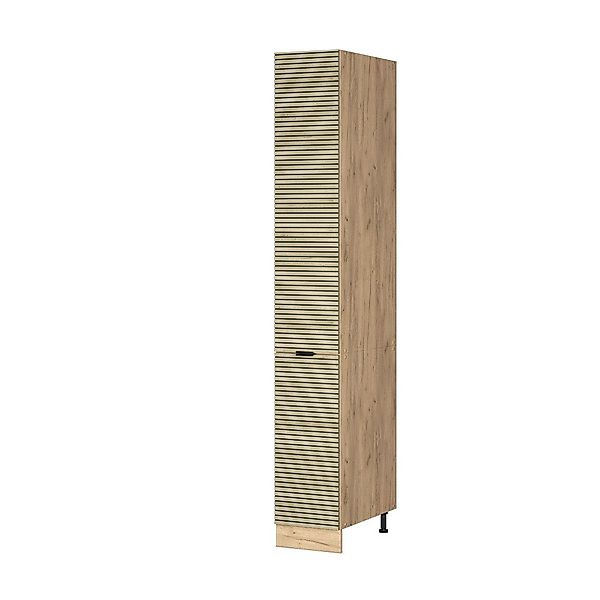 Vicco Hochschrank Fame-Line, Eiche Paneel/Goldkraft Eiche, günstig online kaufen