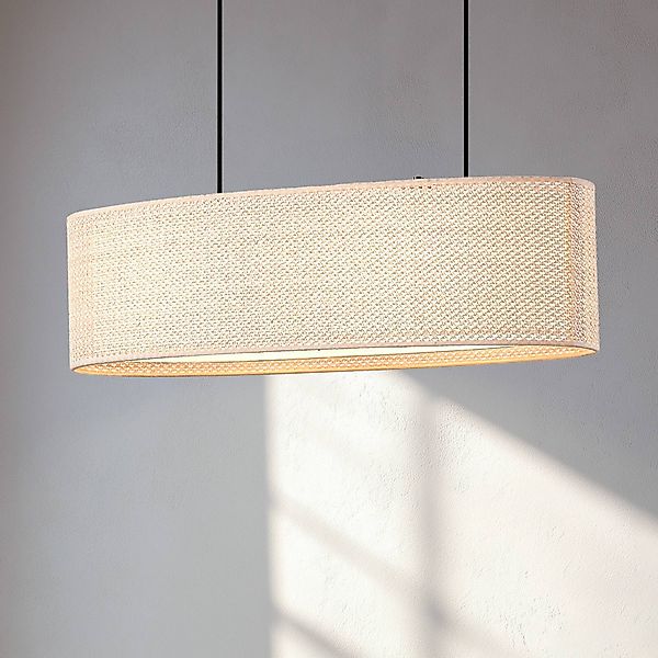 Lindby Hängeleuchte Soula, 78 cm, beige, Kunststoff, E27 günstig online kaufen
