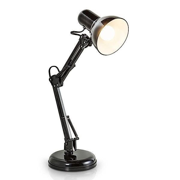 B.K.Licht Tischleuchte Leselampe Schwarz Retro Metall günstig online kaufen