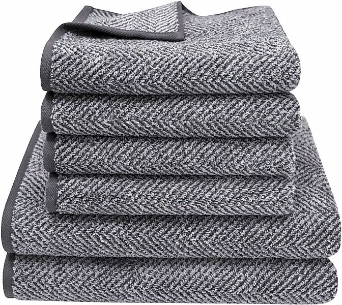Dyckhoff Handtuch Set "Golden Shades Herringbone" Set 6 Stk. Walkfrottier 4 günstig online kaufen