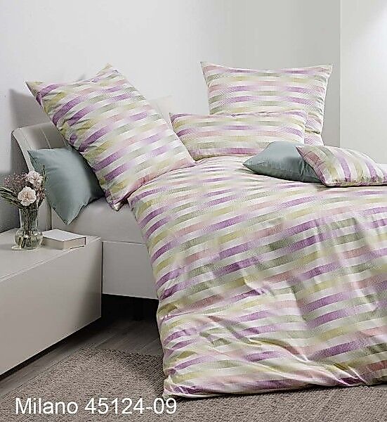 Janine Janine Mako-Satin Bettwäsche MILANO 45124 multicolor Größe:  40x80 c günstig online kaufen
