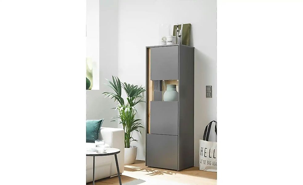 Wohnwand  Cande ¦ grau ¦ Maße (cm): B: 190 H: 40 Kommoden & Sideboards > Wo günstig online kaufen
