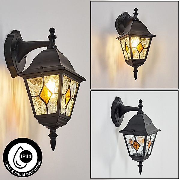 hofstein Außen-Wandleuchte Außenwandlampe aus Metall/Glas in günstig online kaufen