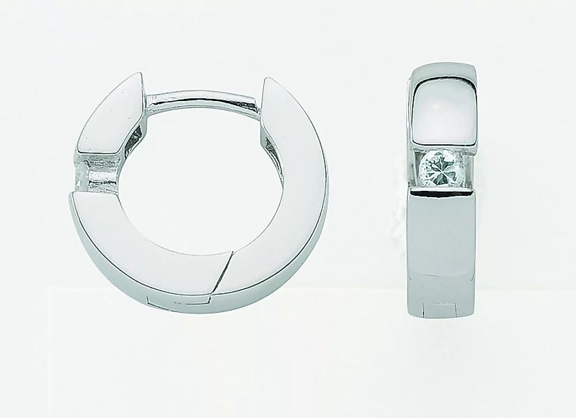 Adelia´s Paar Ohrhänger "925 Silber Ohrringe Creolen Ø 13,3 mm", mit Zirkon günstig online kaufen
