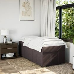 vidaXL Bett Boxspringbett mit Matratze Dunkelbraun günstig online kaufen