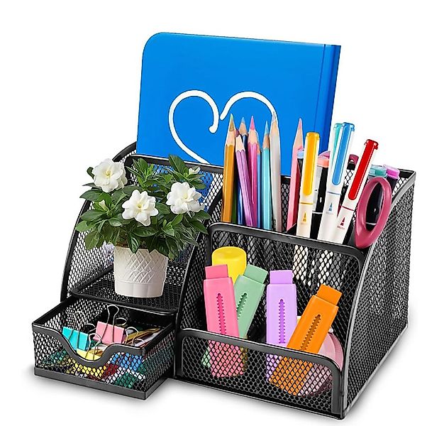 HT Schreibtisch Schreibtisch Organizer, Mesh & Metall, Platzsparendes Desk günstig online kaufen