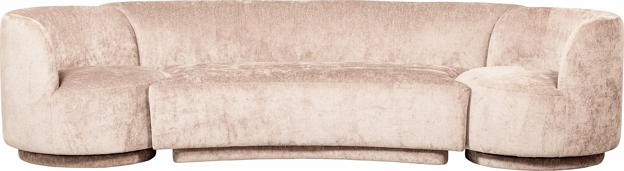 WOOOD Loungesofa "Combi-Popular: Bank + Sessel", mit grobem Chenille gefütt günstig online kaufen