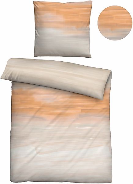 Biberna Bettwäsche "Adam" 2 Stk. 100% Baumwolle, bügelfrei, mit Reißverschl günstig online kaufen