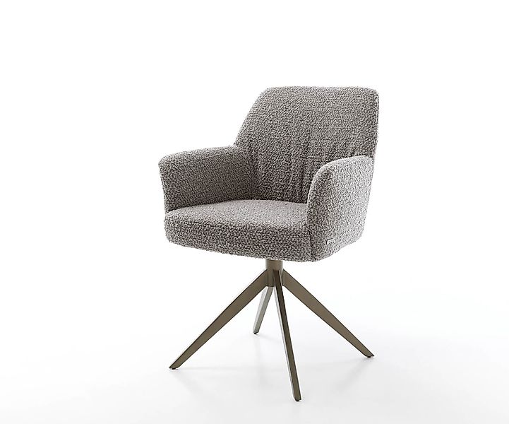 DELIFE Polsterstuhl Xana-Flex, mit Armlehnen Kreuzgestell breit Schwarz Bou günstig online kaufen