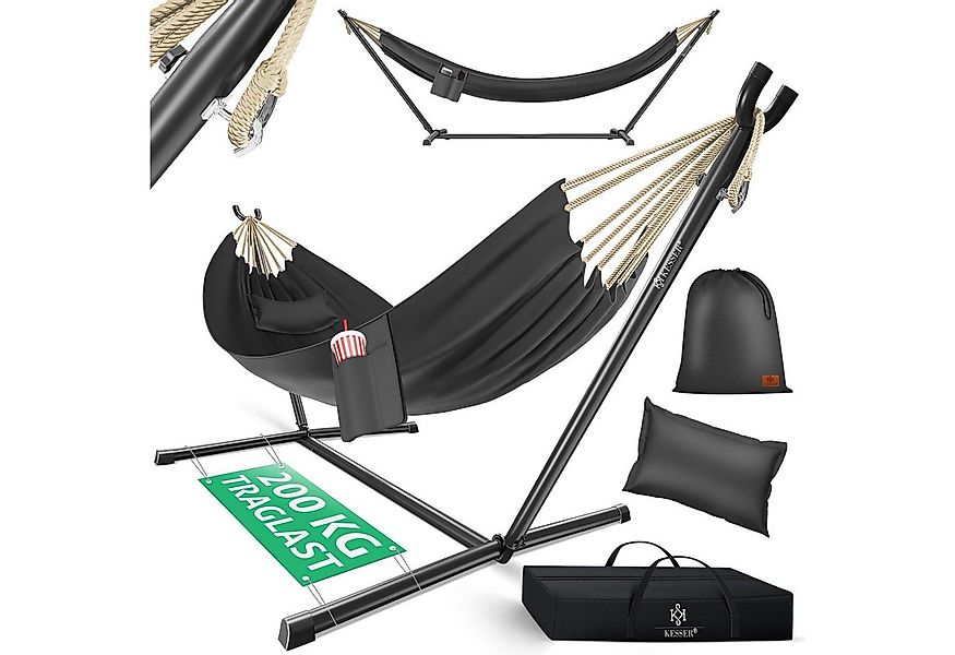 KESSER Hängematte, Hängematte LAKE mit Gestell Doppelhängematte für 2 Perso günstig online kaufen