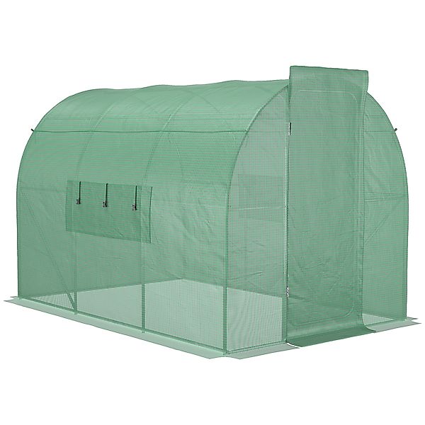 Outsunny Gewächshaus-Tunnel für den Garten 6 m² Verzinkter Stahl verstärkt günstig online kaufen