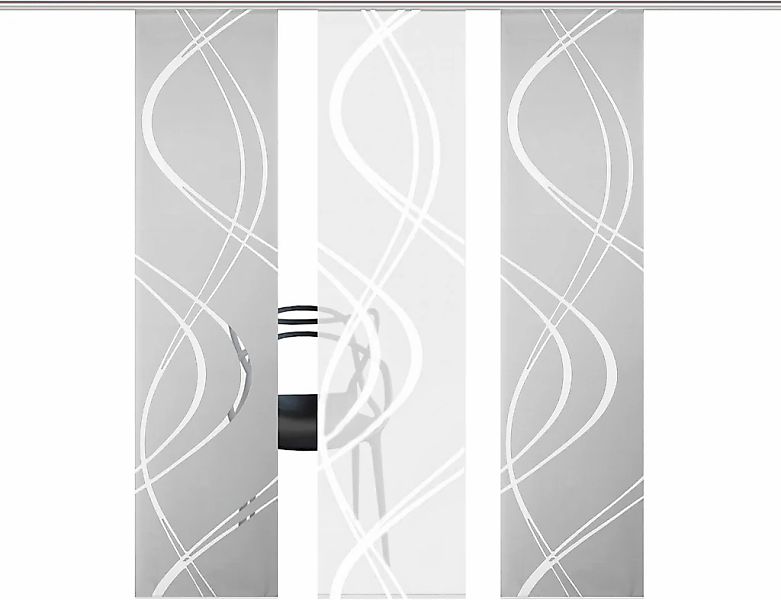 HOME WOHNIDEEN Schiebegardine "TIBERIO 3er SET" Paneelwagen 3 Stk. tlg. Sch günstig online kaufen