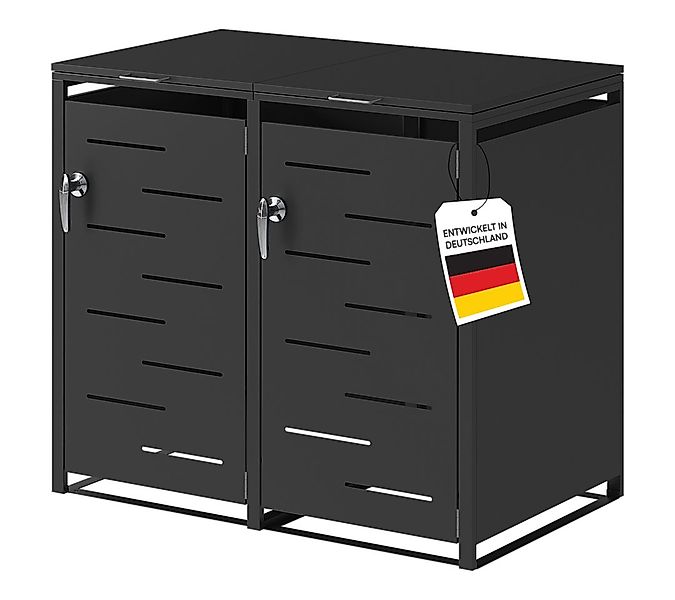 STEELSØN Mülltonnenbox Diorus 120L, abschließbar (Graphitschwarz, verfügbar günstig online kaufen