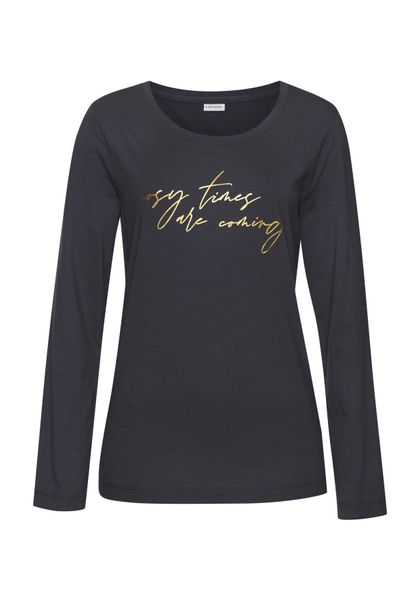 LASCANA Pyjamaoberteil mit Folienprint günstig online kaufen