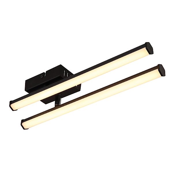 Globo Deckenleuchte Kirina Kunststoff Schwarz matt LED 500 x 70 x 84 mm günstig online kaufen