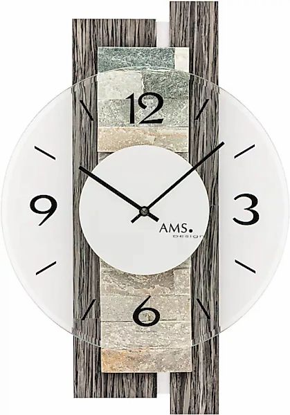 AMS Wanduhr »W9544«, Quarzuhr,Holz,Wohnzimmer,Esszimmer,Küche,Arbeitszimmer günstig online kaufen