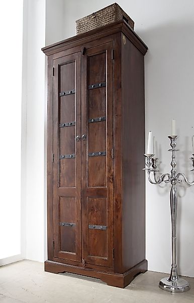Massivmoebel24 Dreh-/Schwebetürenschrank #901 (OXFORD Schrank Akazie günstig online kaufen