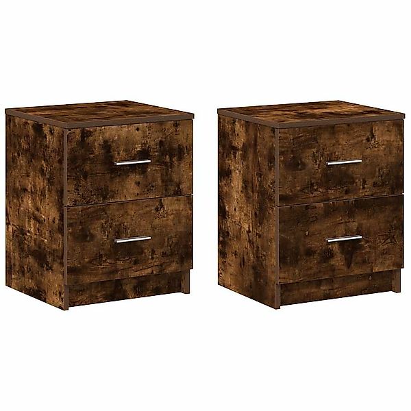 vidaXL Nachttisch Nachttische 2 Stk. mit 2 Schubladen Altholz-Optik 40x36x5 günstig online kaufen