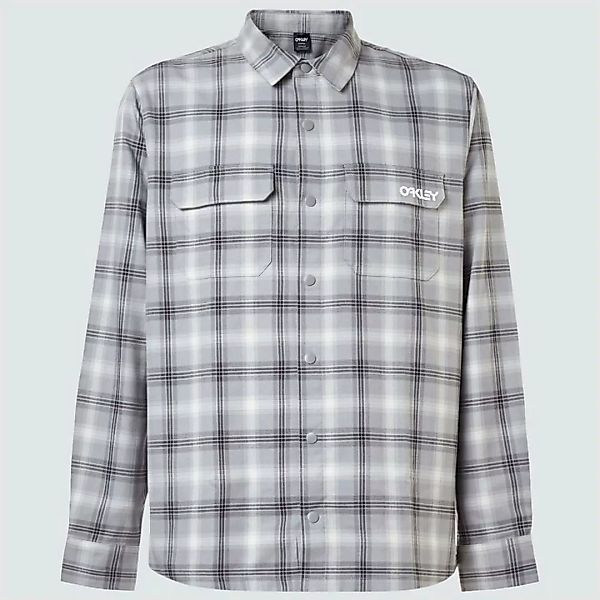 Oakley Apparel Niseko Tech Flannel Langarm Hemd S Grey Check günstig online kaufen