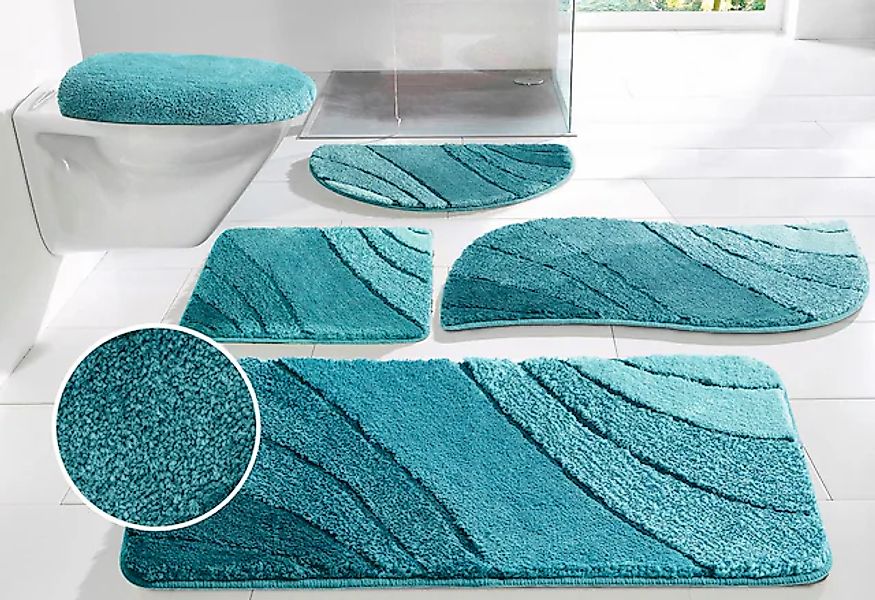 my home Badematte »Josie, Badvorleger, Badezimmer Teppich« Höhe 20 mm rutsc günstig online kaufen