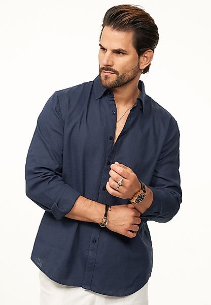 DAILY COTTON Langarmhemd aus 100% Leinen günstig online kaufen