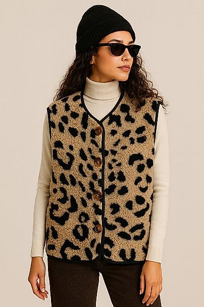 May Gem Kurzweste Damen Weste Leo Look günstig online kaufen